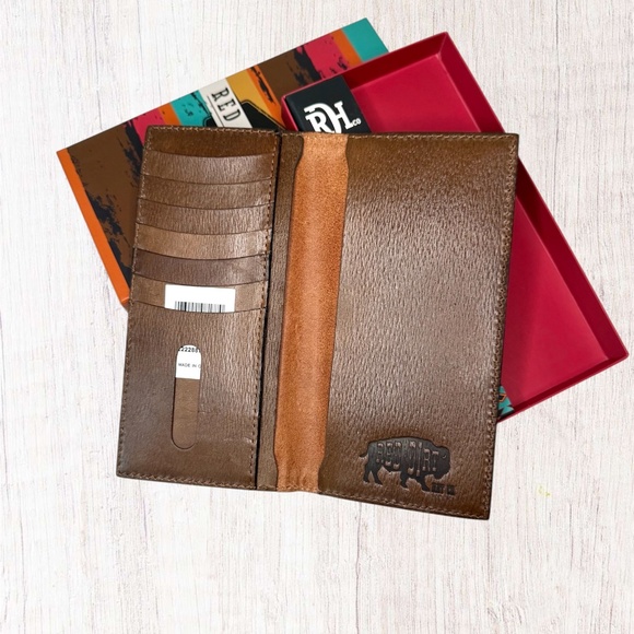 Red Dirt Hat Co. Rodeo Wallet Southwest Canvas Inlay - Picture 3 of 5